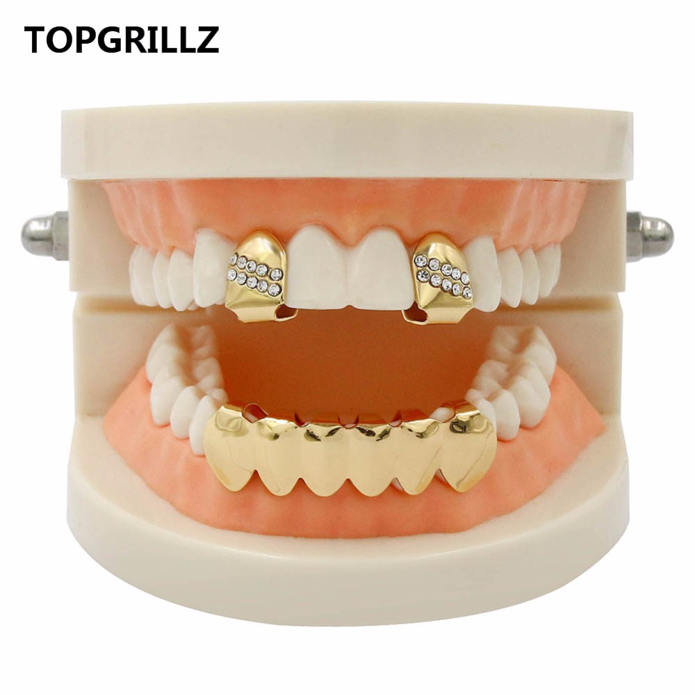 Yellow Body Jewelry - TOPGRILLZ Hip Hop Grillz żółte złoto