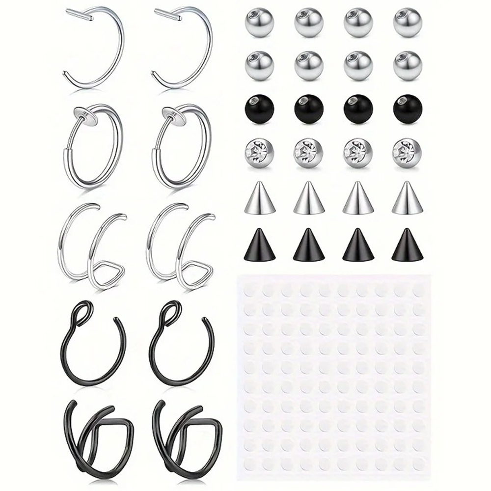 Body Jewelry Labret - Sztuczne piercingi, sztuczny kolczyk do ust,