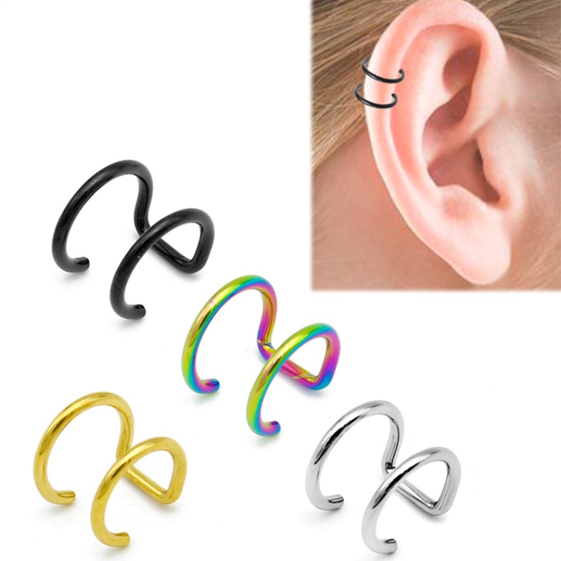 Body Jewelry Labret - 2 szt. Klipsy na ucho ze