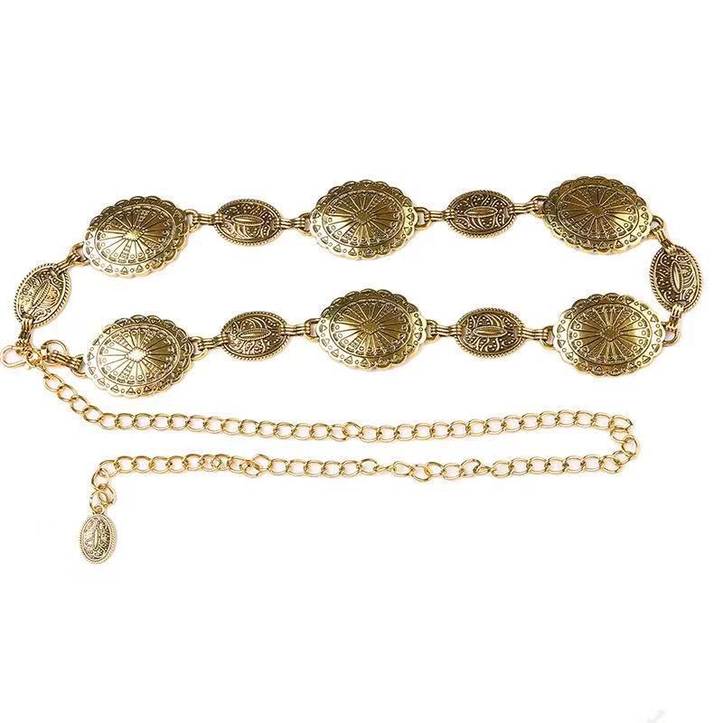 Body Jewelry High End - Damski metalowy łańcuszek do talii w