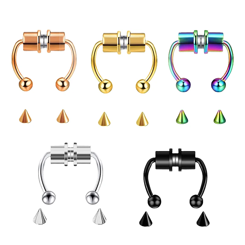 Body Jewelry And Piercing - Fałszywy piercing Pierścionek do nosa Hoop