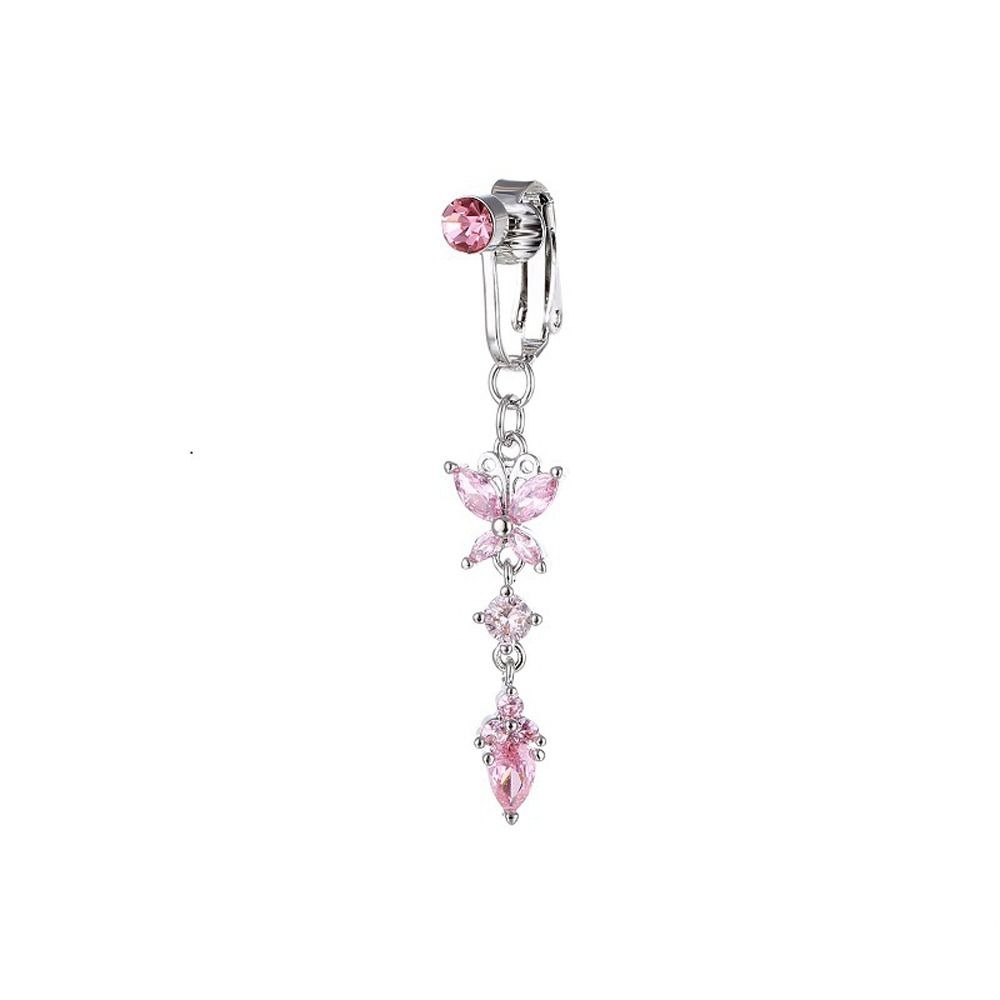 Body Jewelry Belly Button Rings - Klips do pępka z cyrkoniami w