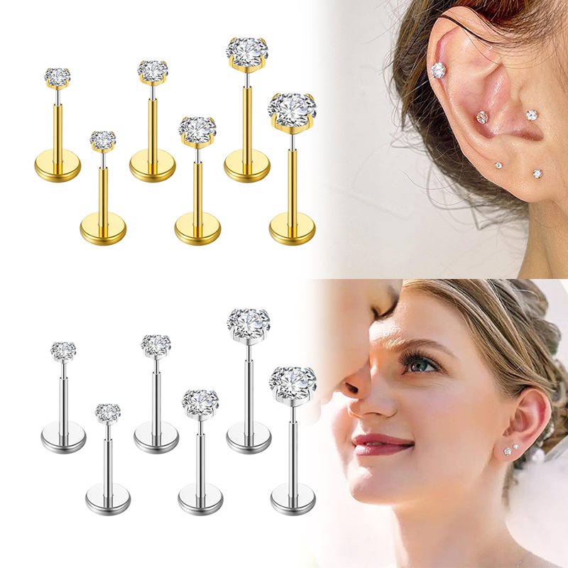 Body Jewelry Labret - Kolczyki do nosa, przegrody nosowej, tragusa,