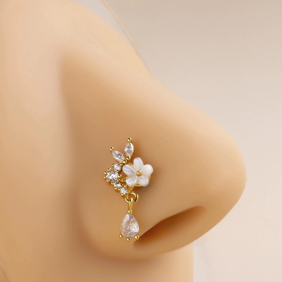 Złoty Pierścień do Nosa z Kwia – Body Jewelry Surgical Steel recenzja i cena