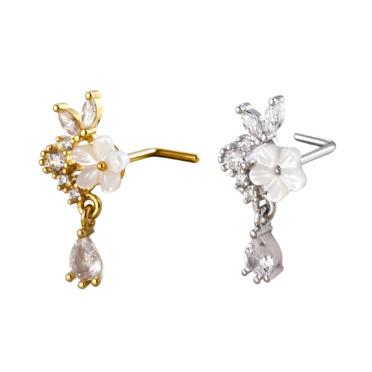 Złoty Pierścień do Nosa z Kwia – Body Jewelry Surgical Steel recenzja i cena