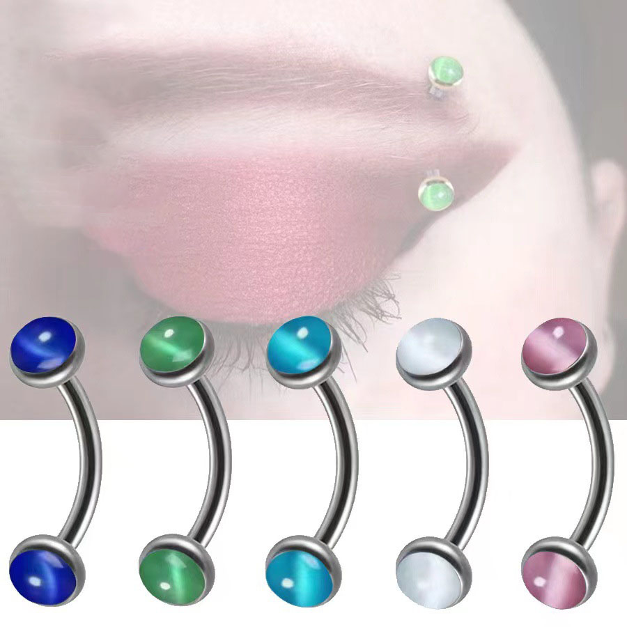 1 sztuka przekłuwanie brwi ksz – Eyebrow Curved Barbell recenzja i cena