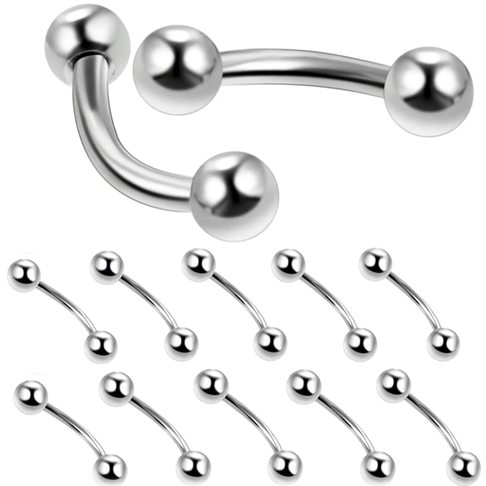 10 sztuk/partia stalowy brwi b – Eyebrow Curved Barbell recenzja i cena
