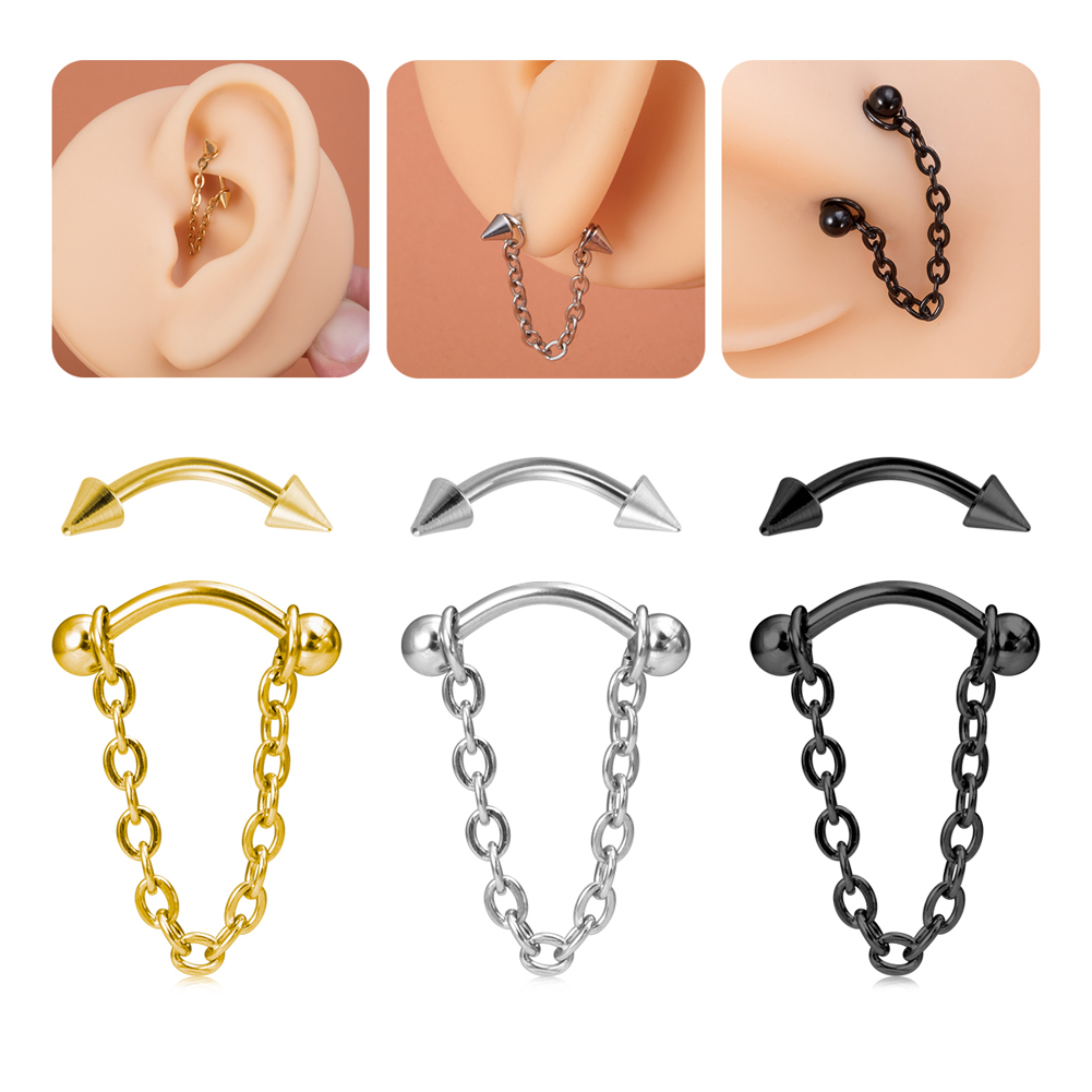 1szt Cyrkonowa kula stożkowa B – Eyebrow Curved Barbell recenzja i cena