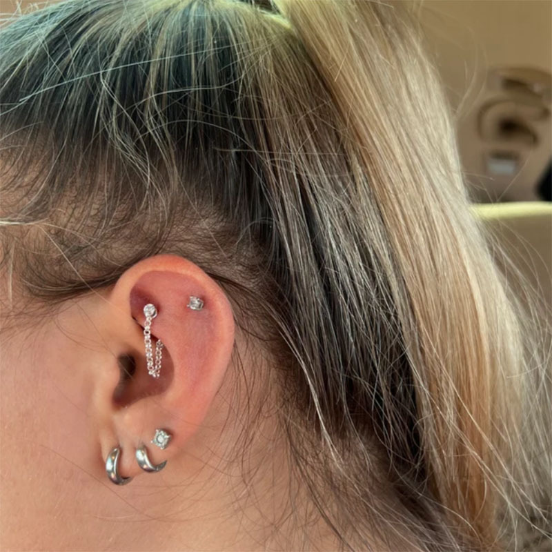 1szt Cyrkonowa kula stożkowa B – Eyebrow Curved Barbell recenzja i cena