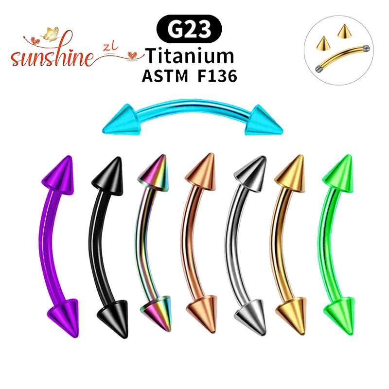 1PC G23 Titanium Spike Curved  – Eyebrow Curved Barbell recenzja i cena