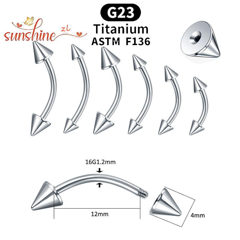 1PC G23 Titanium Spike Curved  – Eyebrow Curved Barbell recenzja i cena
