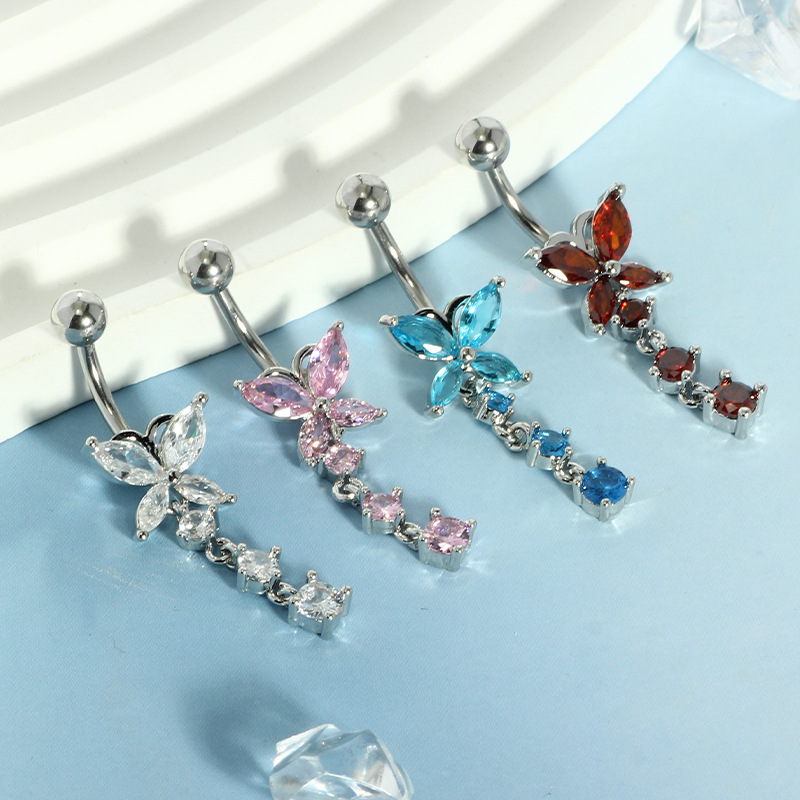 Złoty kolczyk do pępka 14GA w  – Body Jewelry Belly Button Rings recenzja i cena
