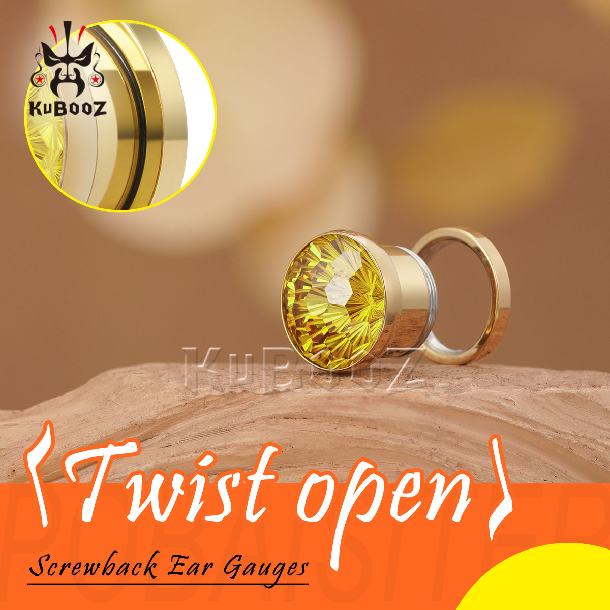 2 SZT. Błyszczące Żółte Kryszt – Yellow Body Jewelry recenzja i cena