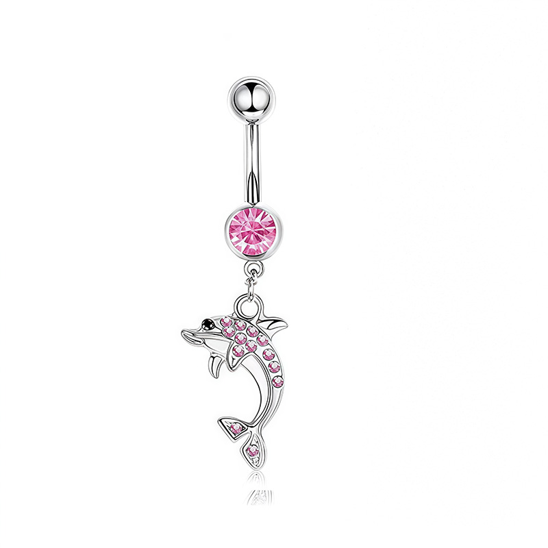 1 SZT. Różowy Pierścień do Pęp – Body Jewelry Belly Button Rings recenzja i cena
