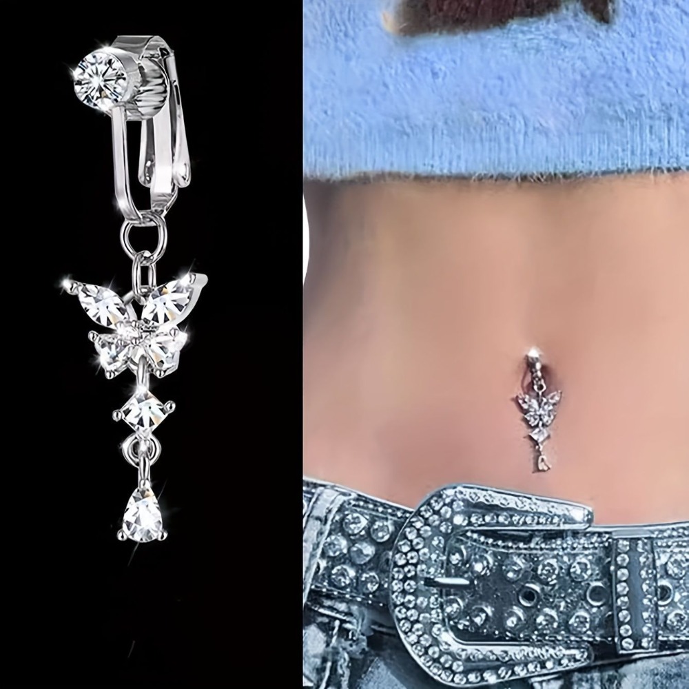 Klips na pępek z motywem motyl – Body Jewelry Belly Button Rings recenzja i cena