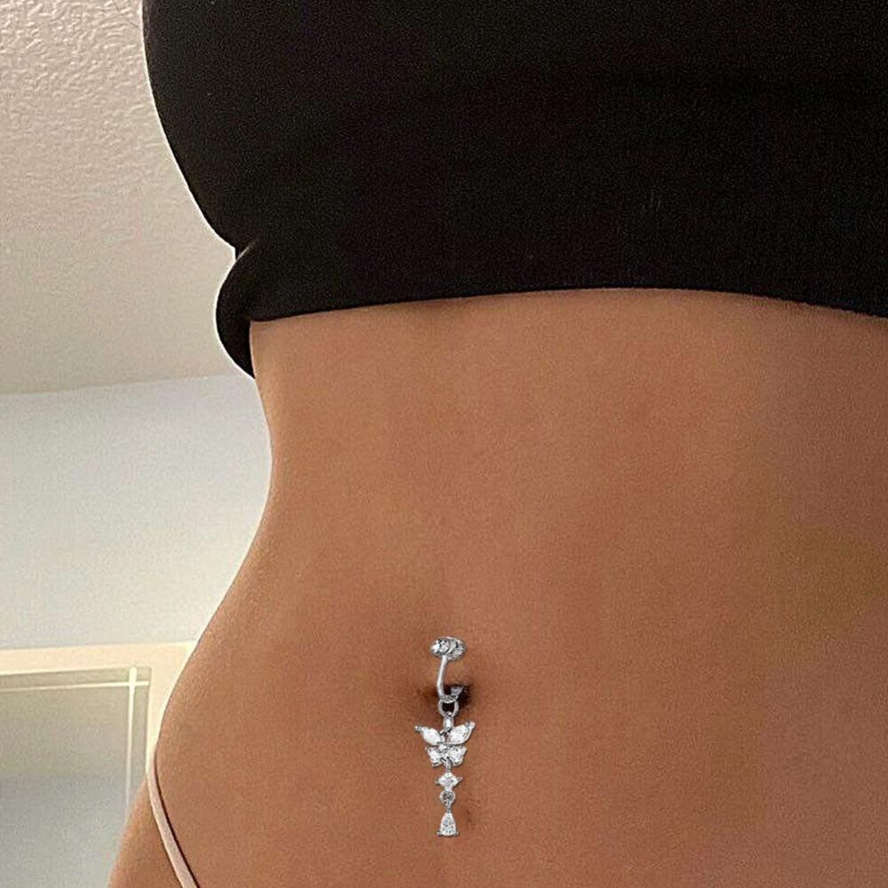 Klips na pępek z motywem motyl – Body Jewelry Belly Button Rings recenzja i cena