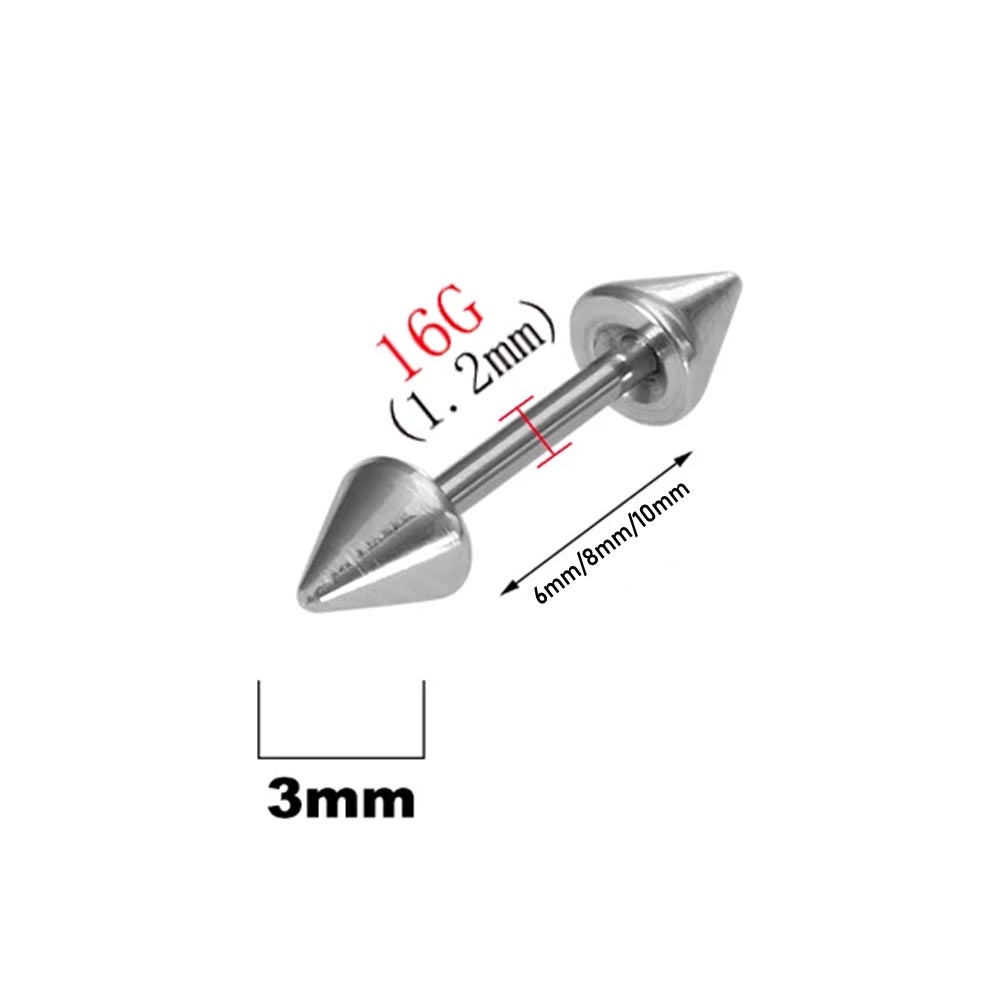 2Pcs 16G Spike Brwi Piercing B – Eyebrow Curved Barbell recenzja i cena