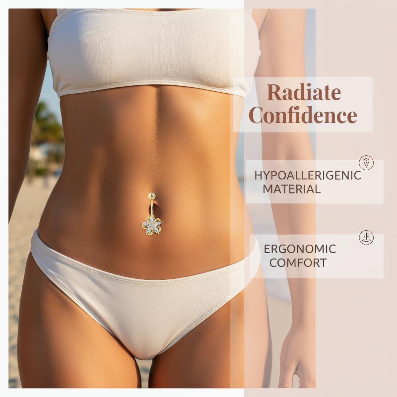 Błyszczący kolczyk do pępka ze – Body Jewelry Belly Button Rings recenzja i cena