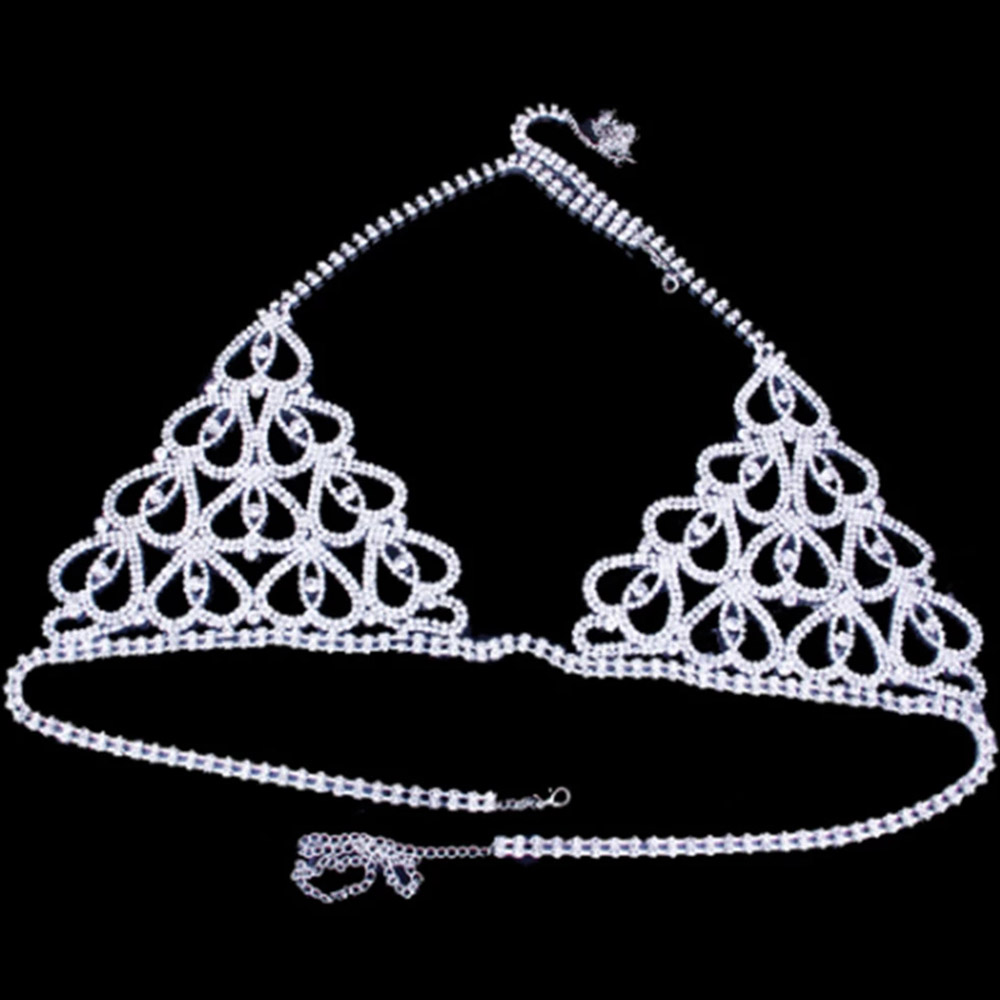 Moda Rhinestone Heart biustono – Body Jewelry Retainers recenzja i cena