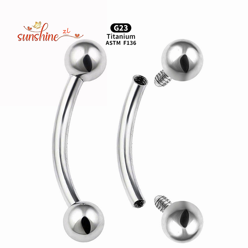 2 szt. Gwint wewnętrzny G23 ty – Eyebrow Curved Barbell recenzja i cena