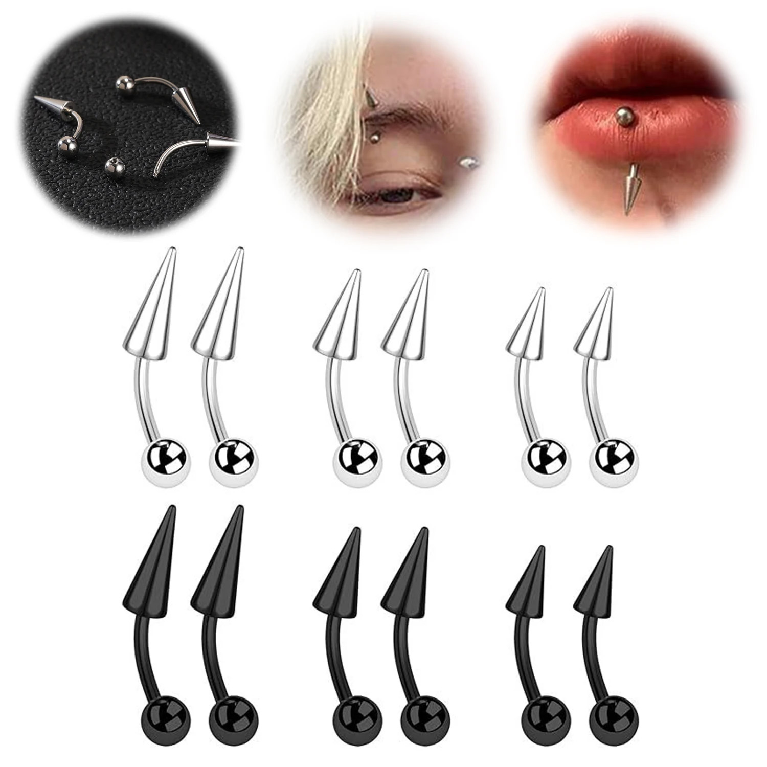 1PC 16G Long Spike Bridge Pier – Eyebrow Curved Barbell recenzja i cena