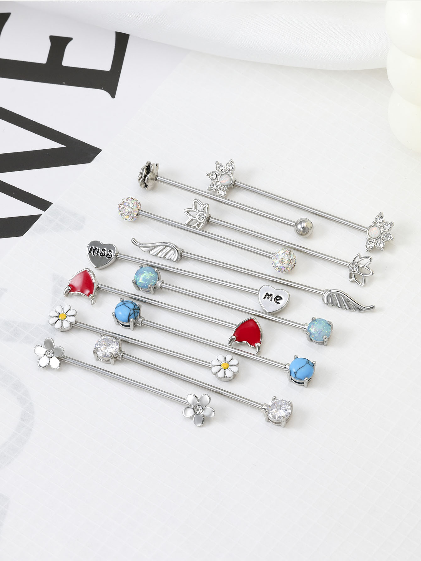 16G Strzały Serca Przemysłowa  – Body Jewelry Surgical Steel recenzja i cena