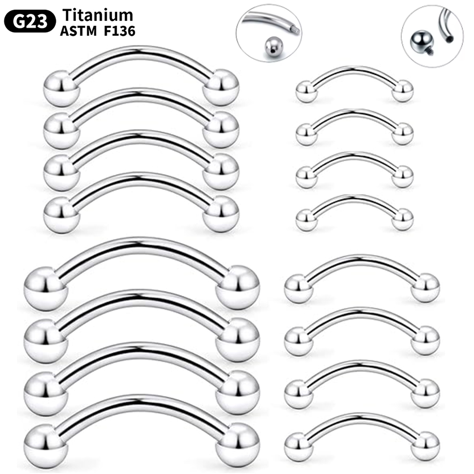 1Pc Titanium Piercing Curved B – Eyebrow Curved Barbell recenzja i cena