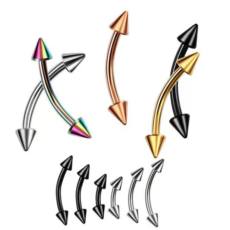 2 szt. Stal tytanowa kolczyk d – Eyebrow Curved Barbell recenzja i cena