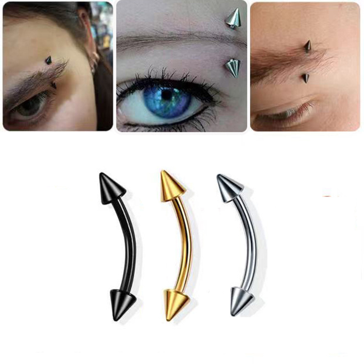 2 szt. Stal tytanowa kolczyk d – Eyebrow Curved Barbell recenzja i cena