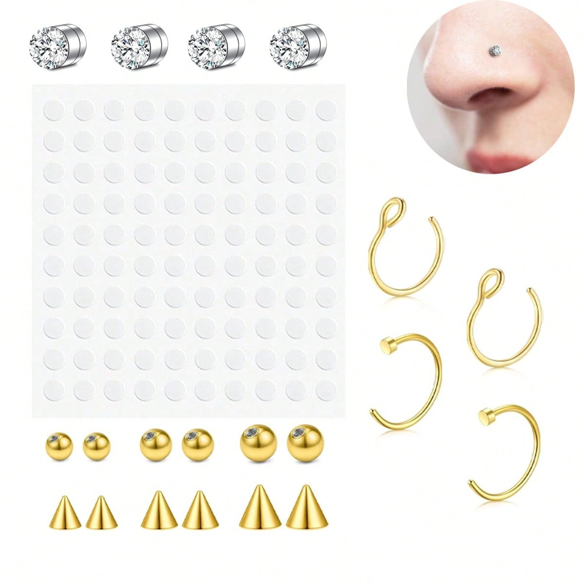 Fałszywe kolczyki do nosa, fał – Body Jewelry And Piercing recenzja i cena