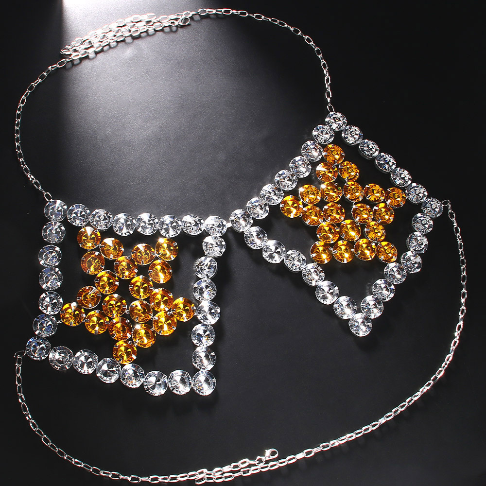 Seksowny żółty pentagram łańcu – Yellow Body Jewelry recenzja i cena