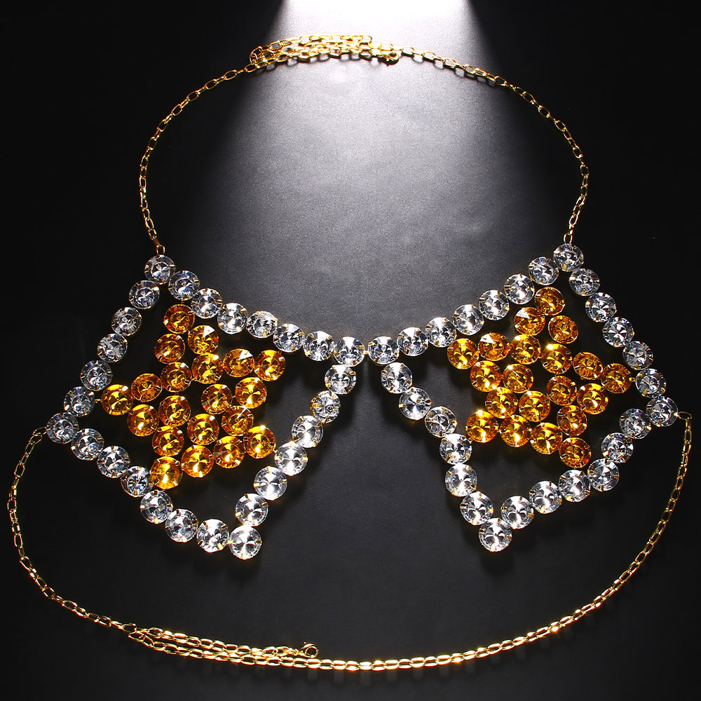 Seksowny żółty pentagram łańcu – Yellow Body Jewelry recenzja i cena