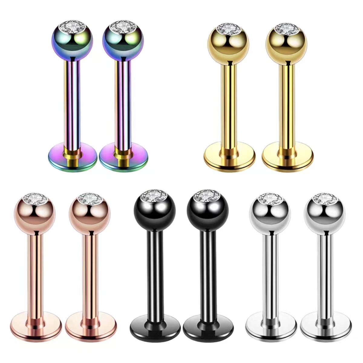 Kolczyk do piercingu ze stali  – Body Jewelry Labret recenzja i cena