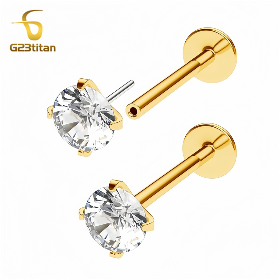 2 szt. Tytanowe kolczyki typu  – Body Jewelry Labret recenzja i cena