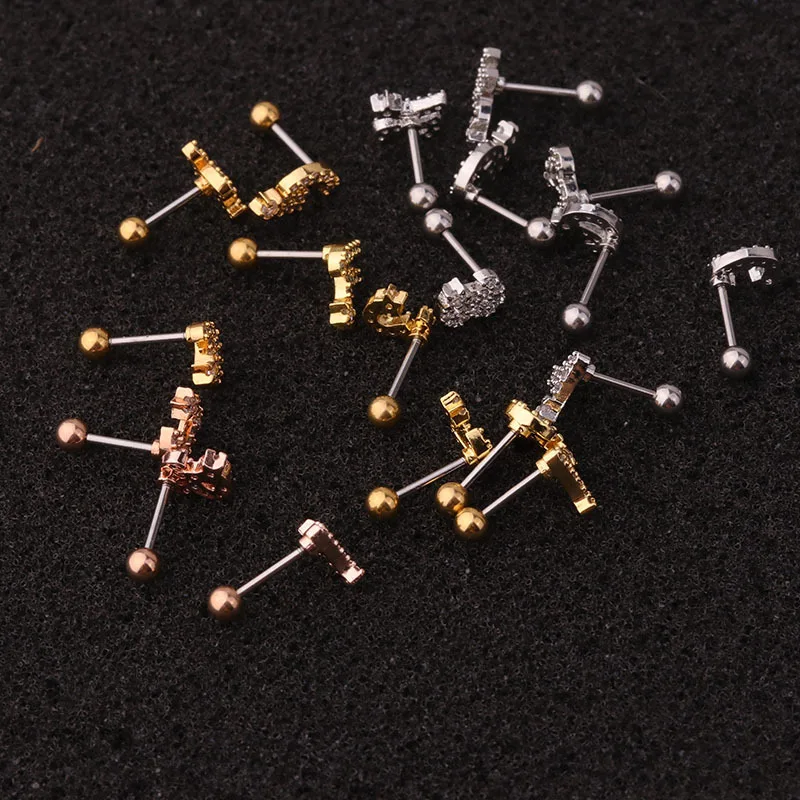 Kolczyk do ucha z cyrkonią sze – Body Jewelry Surgical Steel recenzja i cena