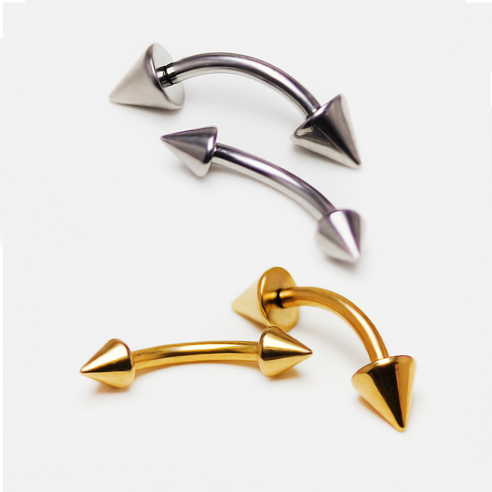 Hurtownia: Tytanowe kolczyki F – Eyebrow Curved Barbell recenzja i cena