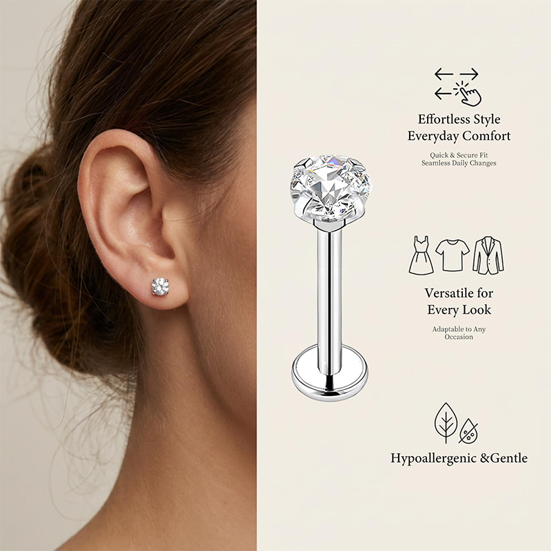 Kolczyki do nosa, przegrody no – Body Jewelry Labret recenzja i cena
